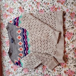 American Eagle Fair Isle Holiday Sweater Size Large